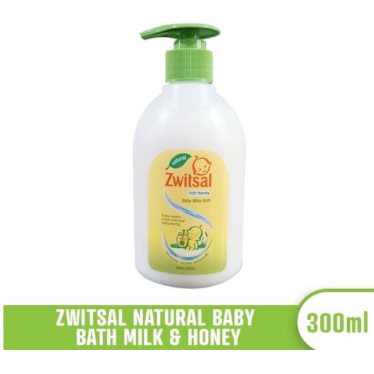 Zwitsal Natural Baby Bath Milk &amp; Honey Pouch 450ml, 300ml(PUMP) sabun bayi zwitsal