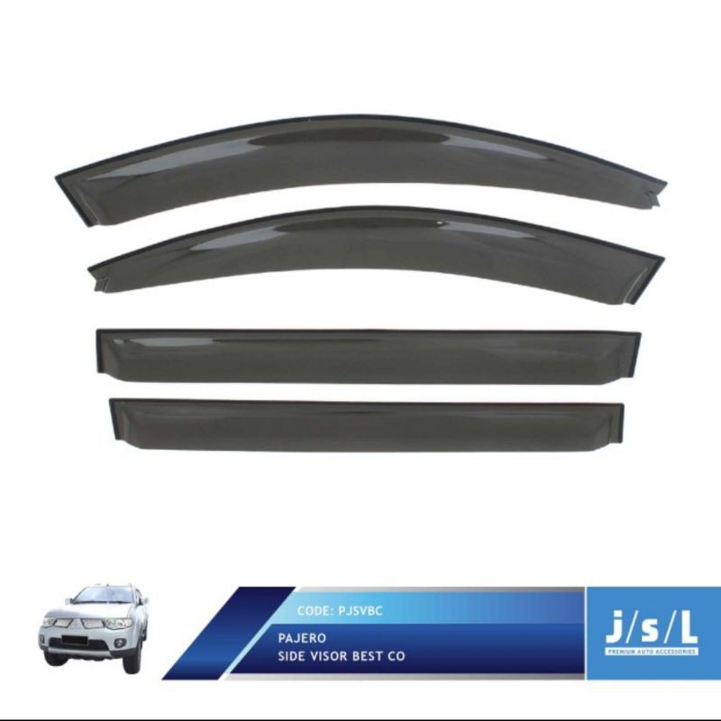 talang air Pajero side visor best co black jsl