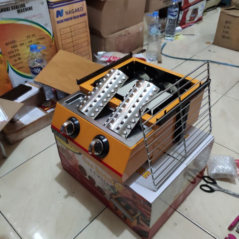 roaster/panggangan sosis 2 tungku