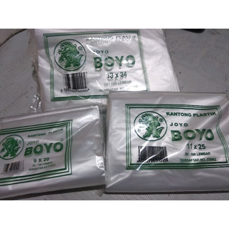 Kantong Plastik Bening "Joyo Boyo" 1kg  ½kg  ¼kg