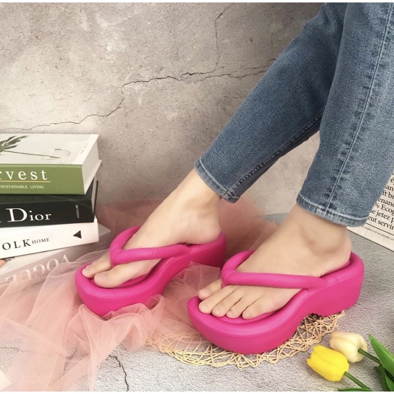 Wedges D38 sendal wanita import realpict