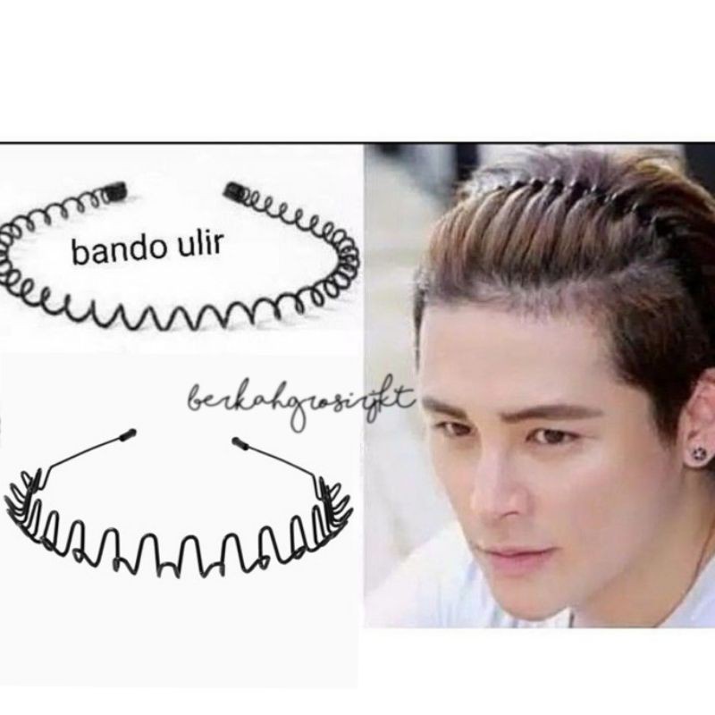 Terbaru!!! Bando Kawat Sisir Hitam/Bando Sirkam Ulir Besi Hitam Pria Wanita