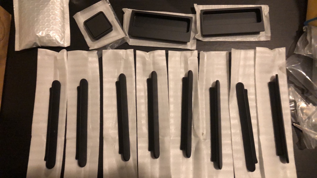 Modern Minimalist Zinc Alloy Black Long Handle Kitchen Closet Cabinet Door Drawer Handle Furniture