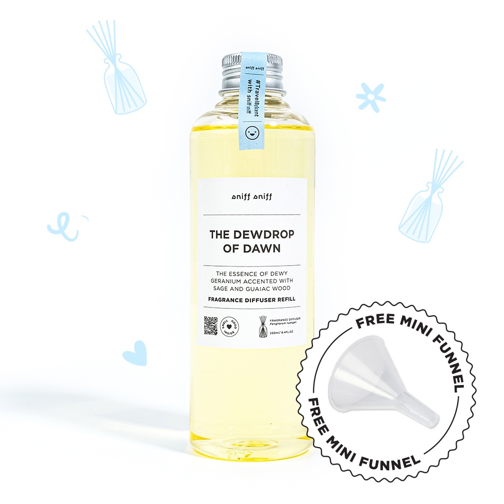 REFILL REED DIFFUSER 250ml - pengharum kamar/ruangan sniff sniff-Dewdrop