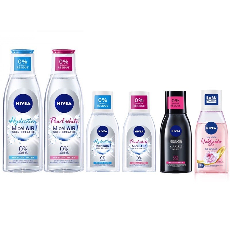 Nivea MicellAIR Pearl White | Nivea Micellar Skin Breathe Expert | Eye MakeUp Remover | Hokkaido