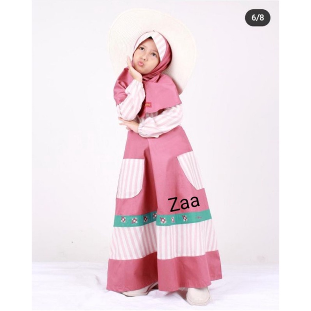 Jubah ANAK DANNIS size 12 / Dannis anak 12 /dannis anak pink