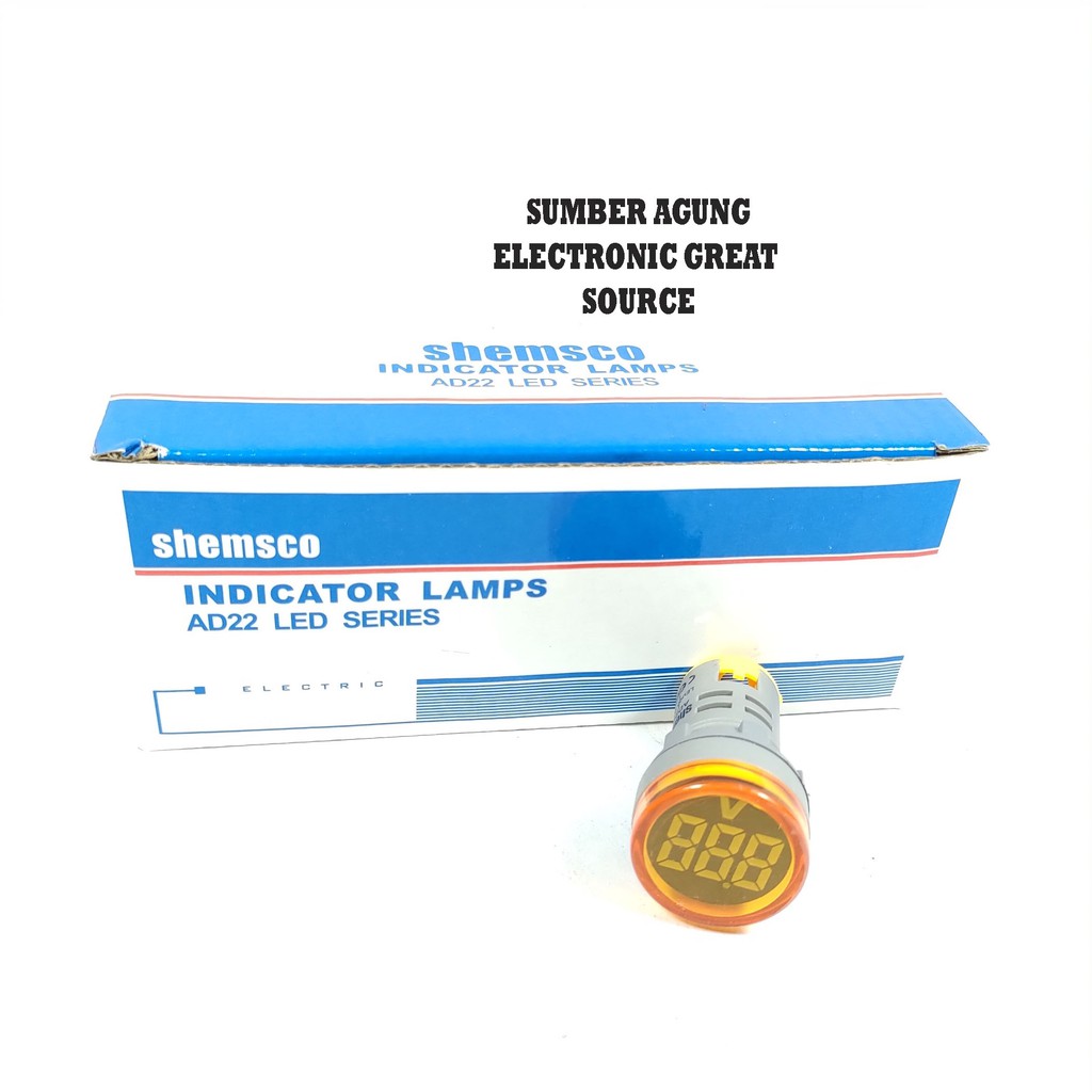 Shemsco Lampu Pilot Volt Indicator Lamps Voltage AD22 Pentunjuk Volt L