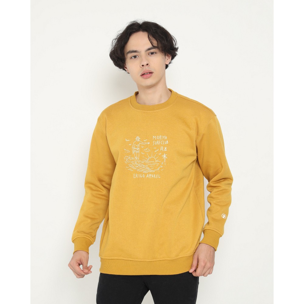 Baju Kaos Jacket Hoodie Flanel Erigo Sweatshirt Moriya Mustard Original Keren