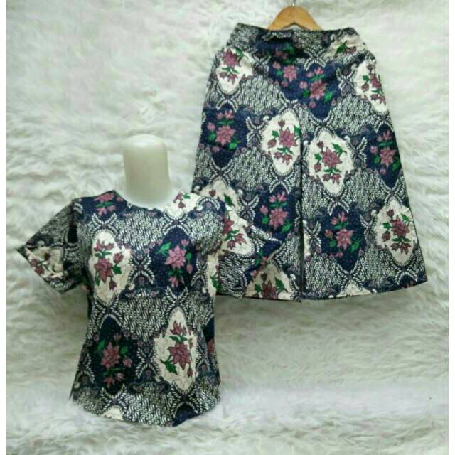 Stelan batik kulot / modern / L dan XL