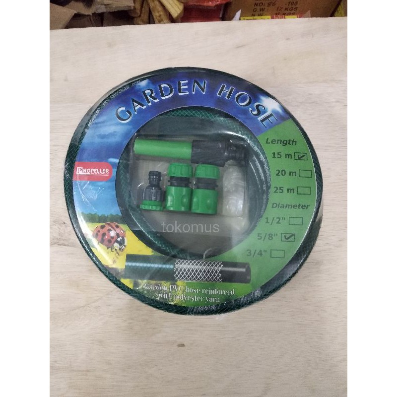 Selang Air Set/Semprotan Taman/Semprotan Garden Hose 15 Meter 5/8&quot;