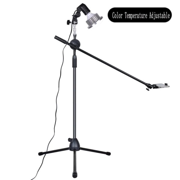 Lightupfoto Tripod Stand Holder Smartphone with Boom Arm and LED Light 35W - CN-128