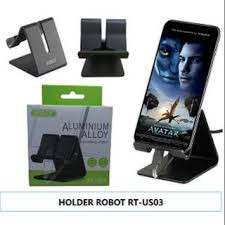 STAND HANDPHONE PHONE HOLDER HP UNIVERSAL ROBOT RT US03 ALUMINIUM ALLOY FOR TABLET TAB IPAD