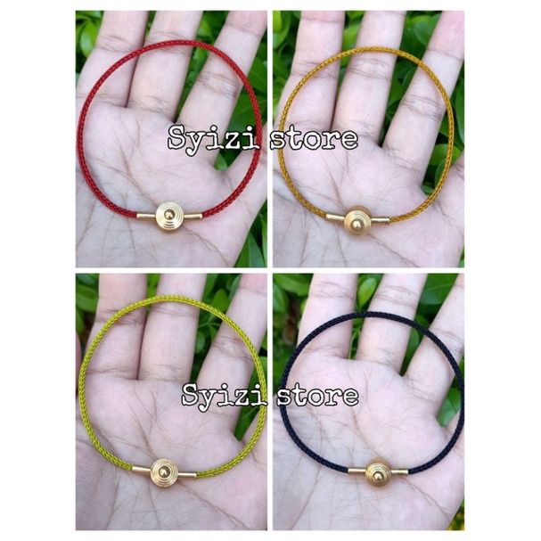 (free stoper 2mm) gelang tali kuncian tombol 2mm tali 2mm/gelang waterproof bisa request ukuran (free 2karet)