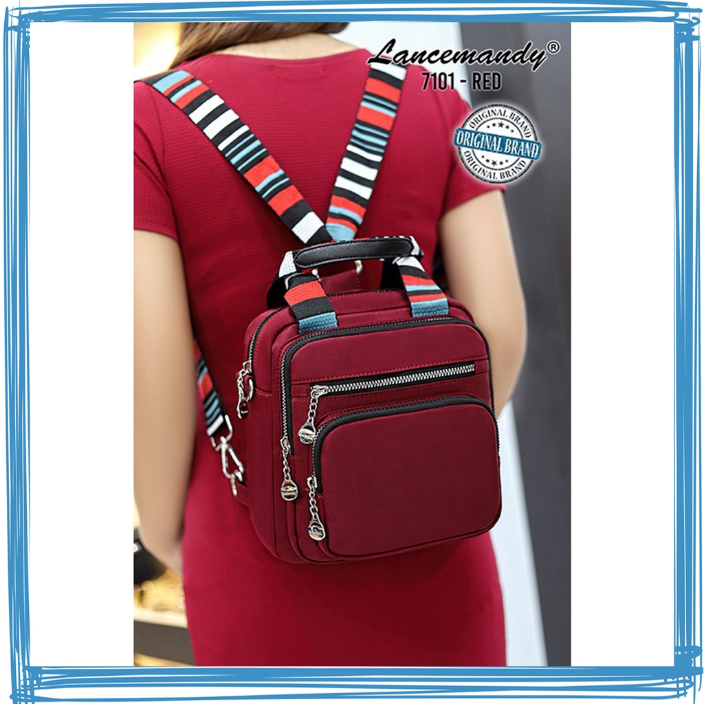 SALE Tas Ransel Wanita Original LANCE MANDY 7101 Import - Tas Wanita 3 Fungsi - ransel wanita - backpack wanita - tas wanita - tas cewek - tas multifungsi wanita - tas selempang wanita - tas jinjing wanita - sling bag - totebag wanita - tas hp wanita