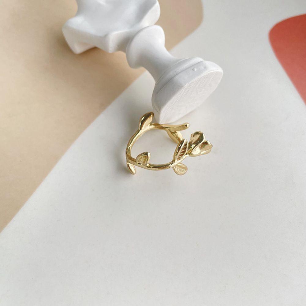 Mxbeauty Cincin Bunga Mawar Elegan Retro Hadiah Ulang Tahun Fashion Perhiasan Adjustable Hari Valentine Wanita Jari Ring