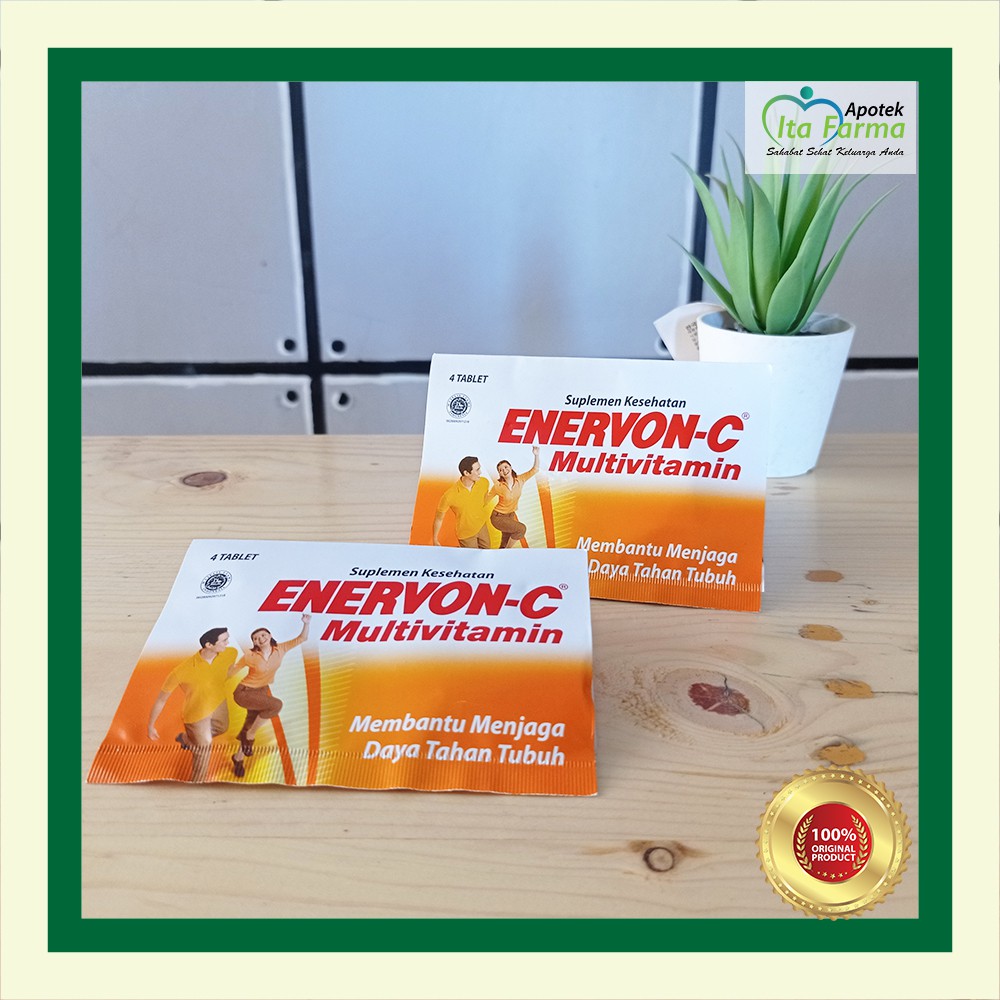 ENERVON C STRIP ISI 4 TABLET ENERVON-C MULTIVITAMIN ENERVONC VITAMIN C VITAMIN-C enervon c 4 tablet
