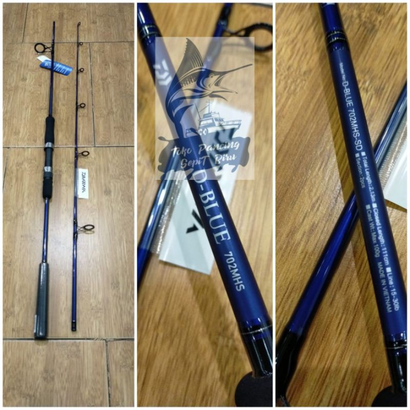 Joran Spinning Daiwa D BLUE 702MHS 15-30LBS 213CM