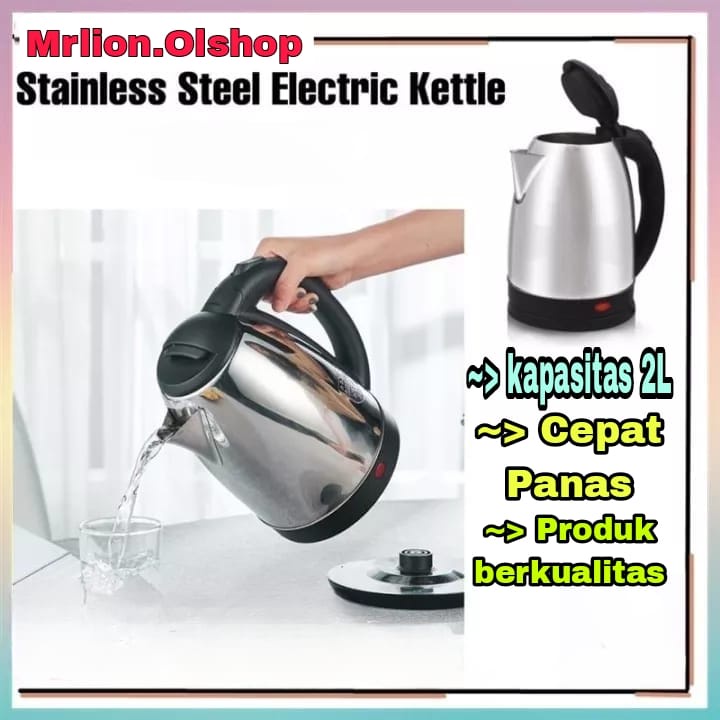 Teko listrik 2L/Pemanas Air/Kettle Electric Kapasitas 350W