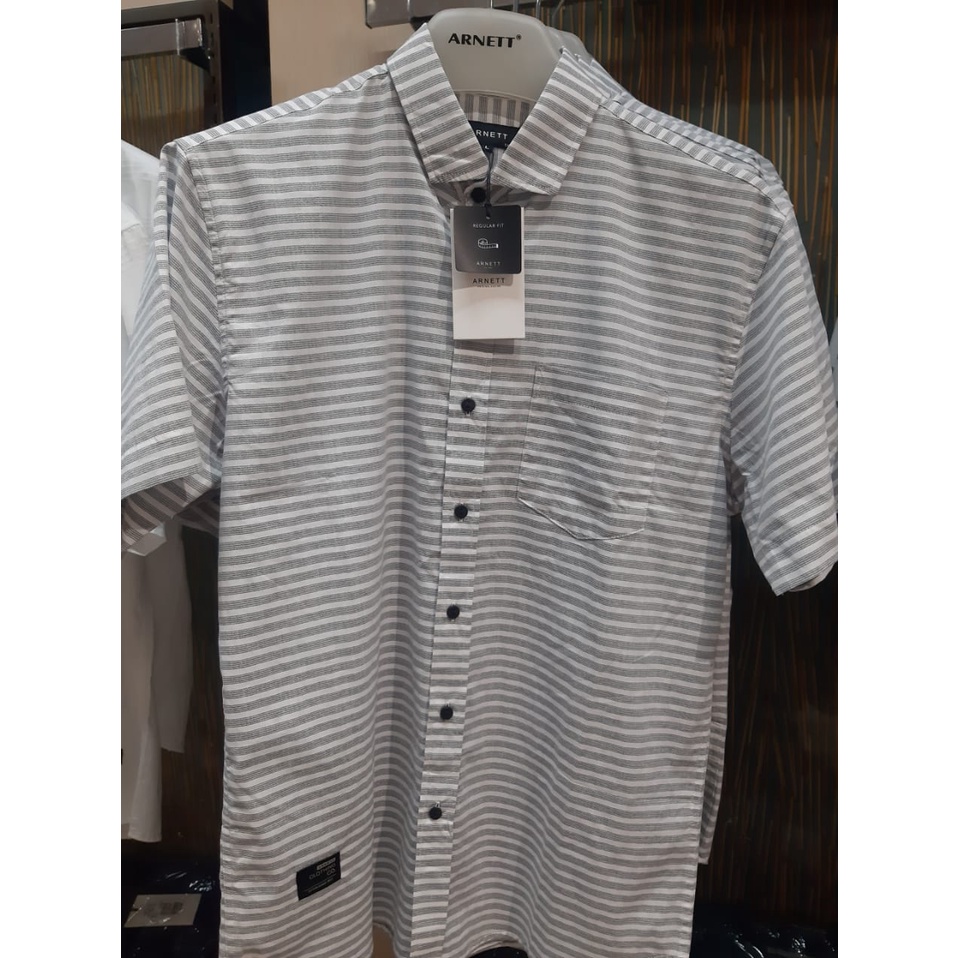 Arnett Baju Kemeja Pria Lengan Pendek katun