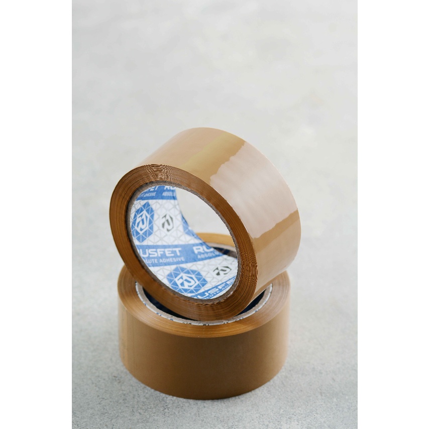 

RK Lakban RUSFET 48mm x 90yard Isolasi Selotip OPP Tape Plakban Packing PREMIUM / SELOP