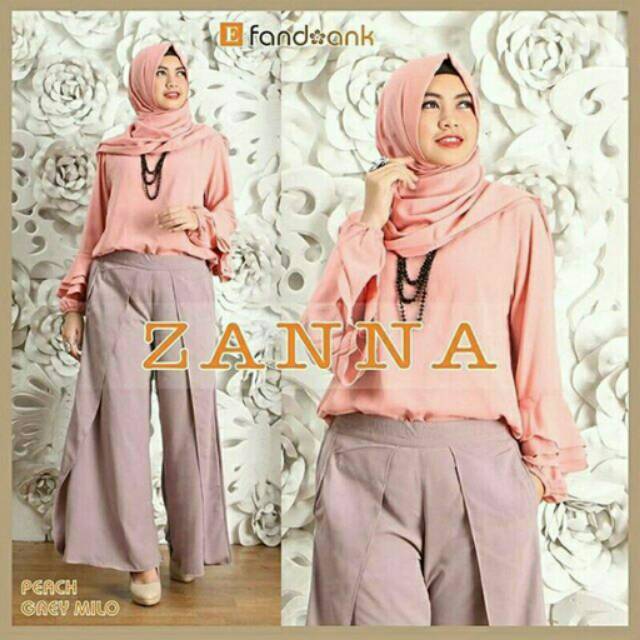 BAJU HIJABERS SET - ZANNA 3in1 Salem Peach