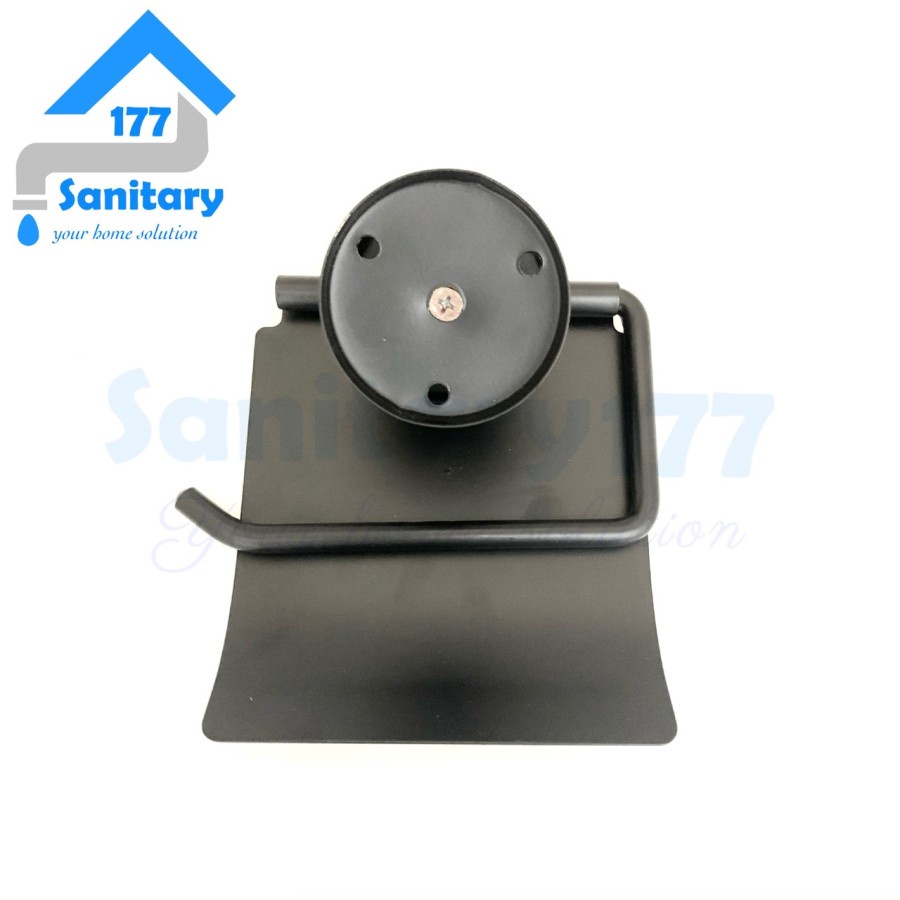 Tempat Tisu Gulung Gantung Stenlis Hitam K01-Rak Tempat Tissue Roll Rol Gulung Stainless 304 BLack Matte