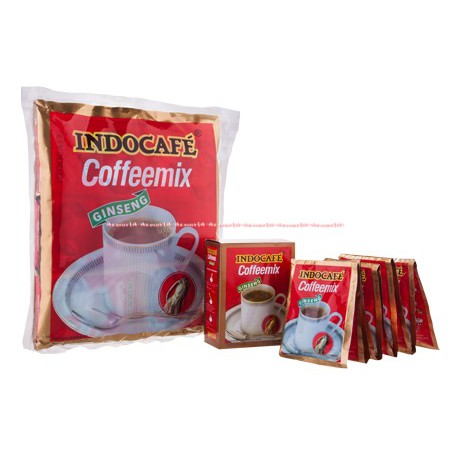 Indocafe Coffeemix Gingseng Isi 30sachet Coffee Mix Indo Cafe Merah Jahe Indokafe Cofe mix Gingseng Merah Red Gingseng 30 Sachet