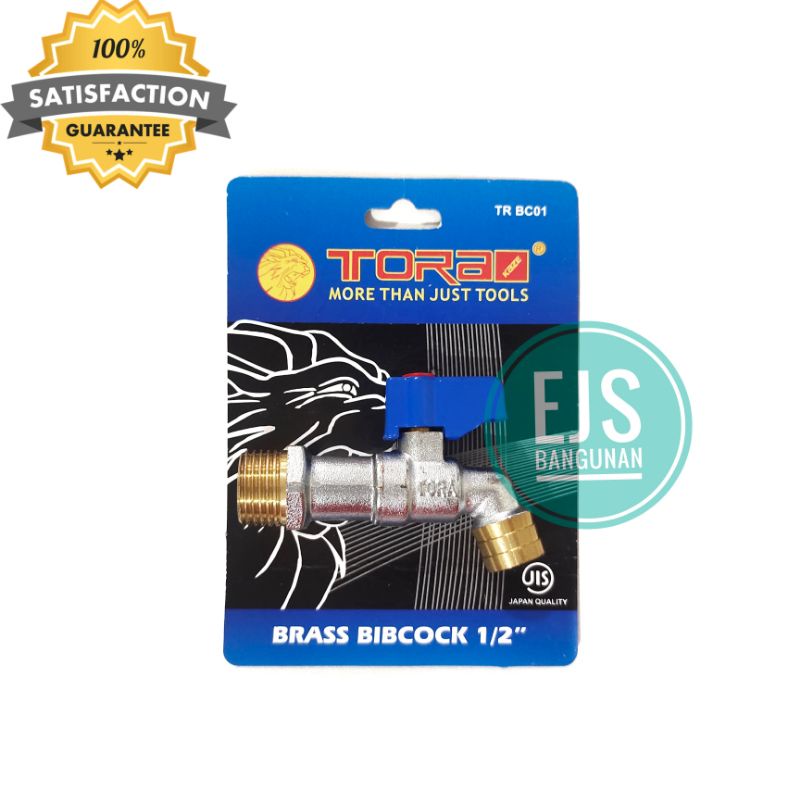 Kran Air Taman Kuningan 1/2" / Kran Tembok Kuningan Gagang Pendek