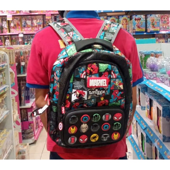 Sale : Smiggle Tas Backpack Ransel Anak Marvel Teams Original