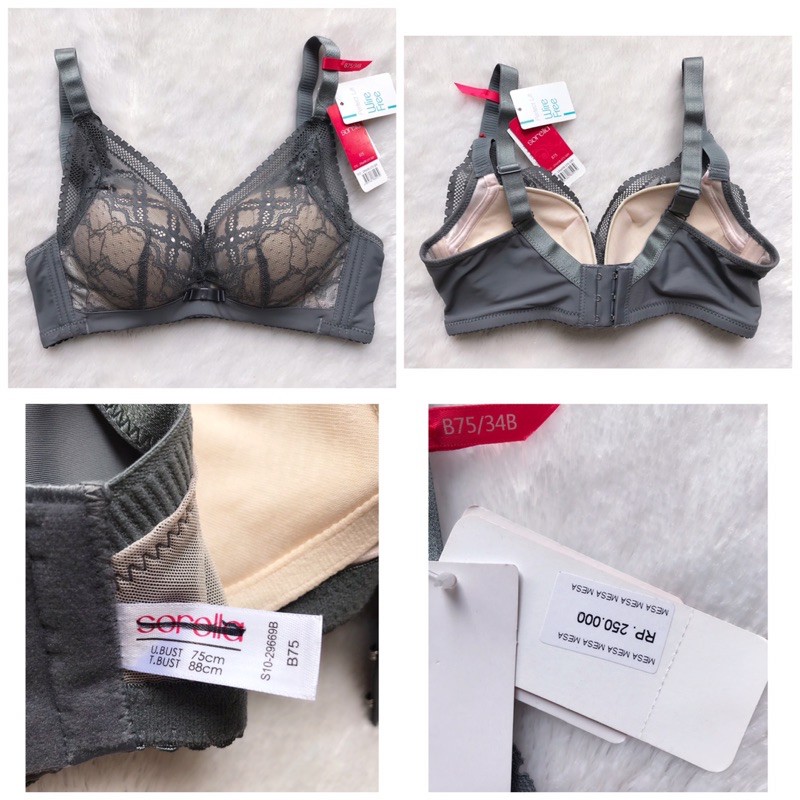 sorella bra tanpa kawat S10-28669B branded sale cross label original