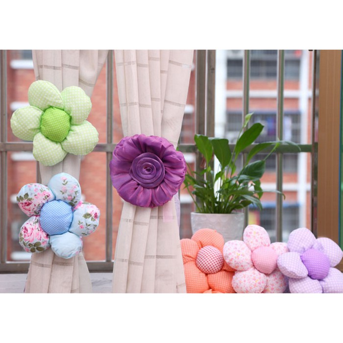 Alat pengikat gorden tirai hordeng bentuk bunga lucu unik - HHM091