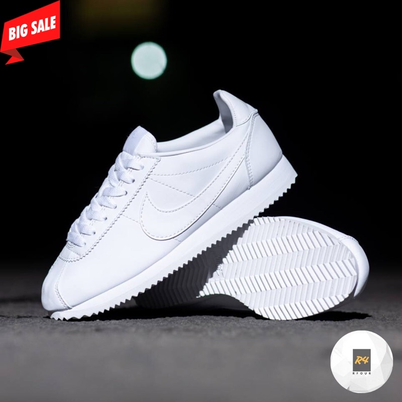 NIKE CORTEZ LEATHER TRIPLE WHITE 100% ORIGINAL BNWB | SEPATU NIKE ORIGINAL