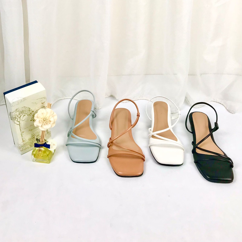 AURELL - Moana Heels Wanita Hak 3cm Bigsize 41-48 Garansi 60 Hari