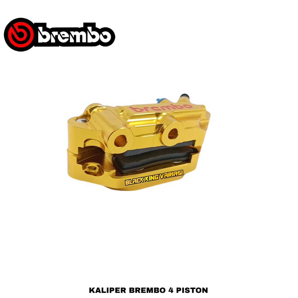 Kaliper Brembo Monoblok 4 Piston Rem Sebelah Kanan Gold