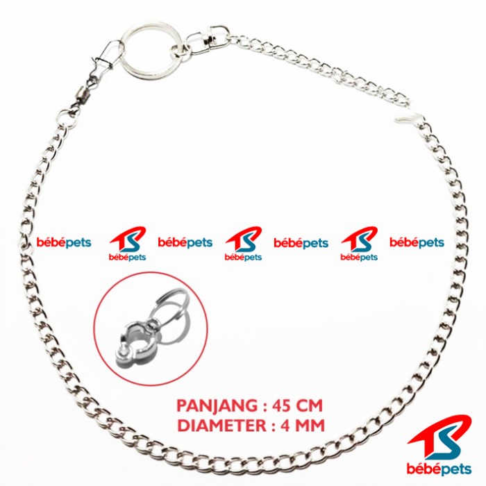 RANTAI GELANG KAKI BURUNG BORGOL 4 MM LATIH LOVEBIRD FREE FLY