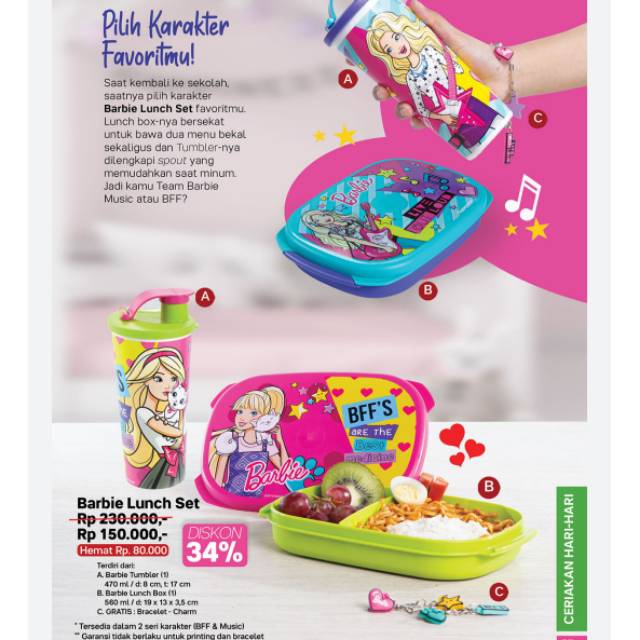 barbie lunch tupperware