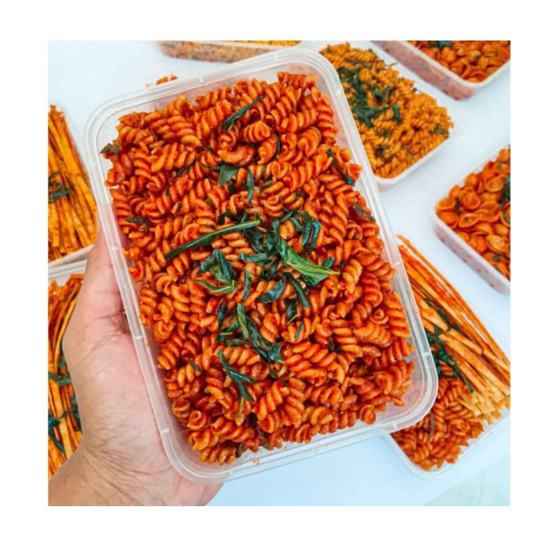 

MAKANAN RINGAN MAKARONI SPIRAL PEDAS MANIS 300 GRAM