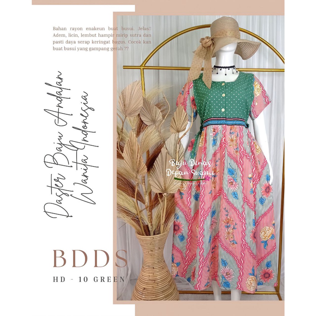 Daster rayon premium HD 10 BDDS - Daster kekinian best seller - Homedress atau daster rayon