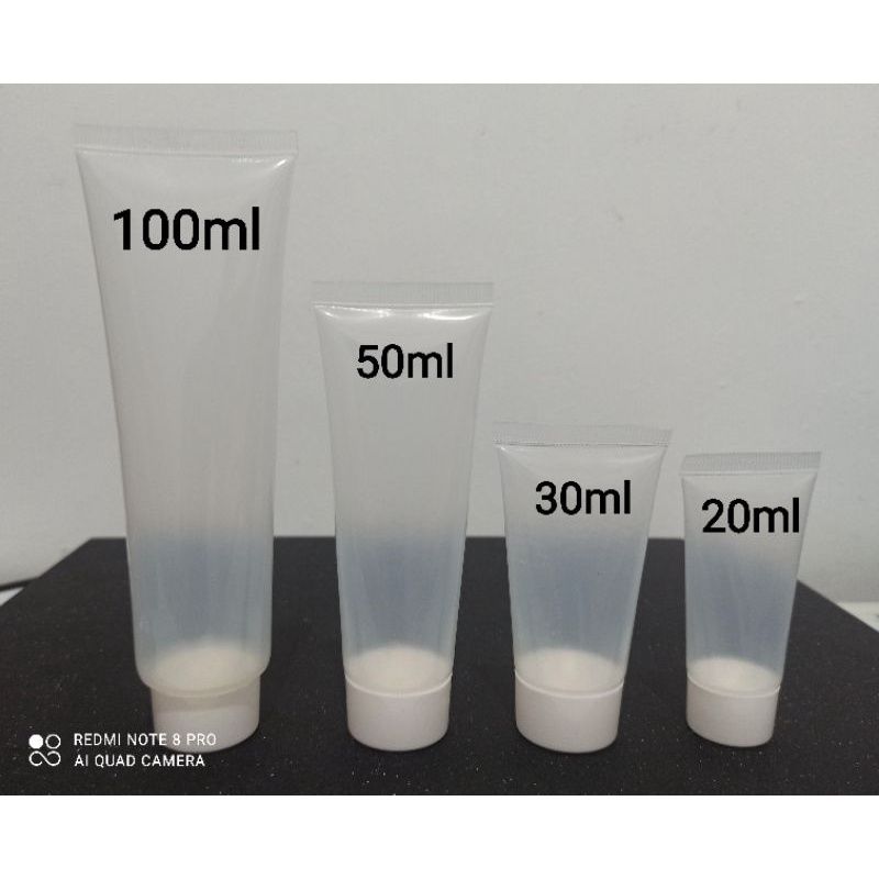 Tube Kosong Tranfaran 20m, 30ml, 50ml, 100ml