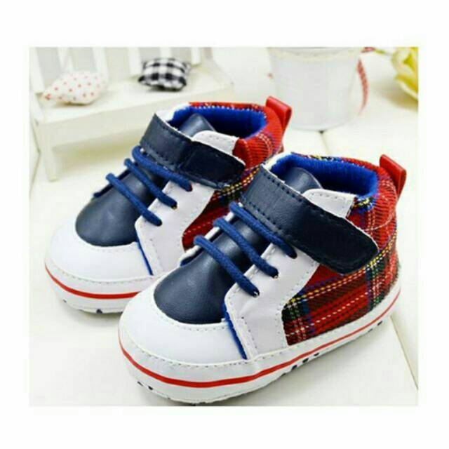 Guess Checkered White Prewalker Shoes