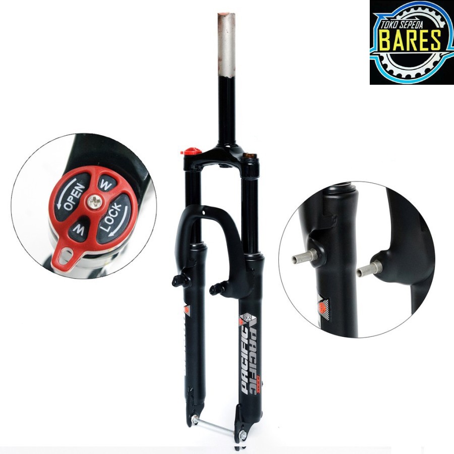 Fork Suspension Sepeda MTB 26 / 27.5 Aviator / Pacific SP-A205 / SP-A207 / SP-A209 / SP-A210 BK Non / With Lock Oversize / Garpu Porok
