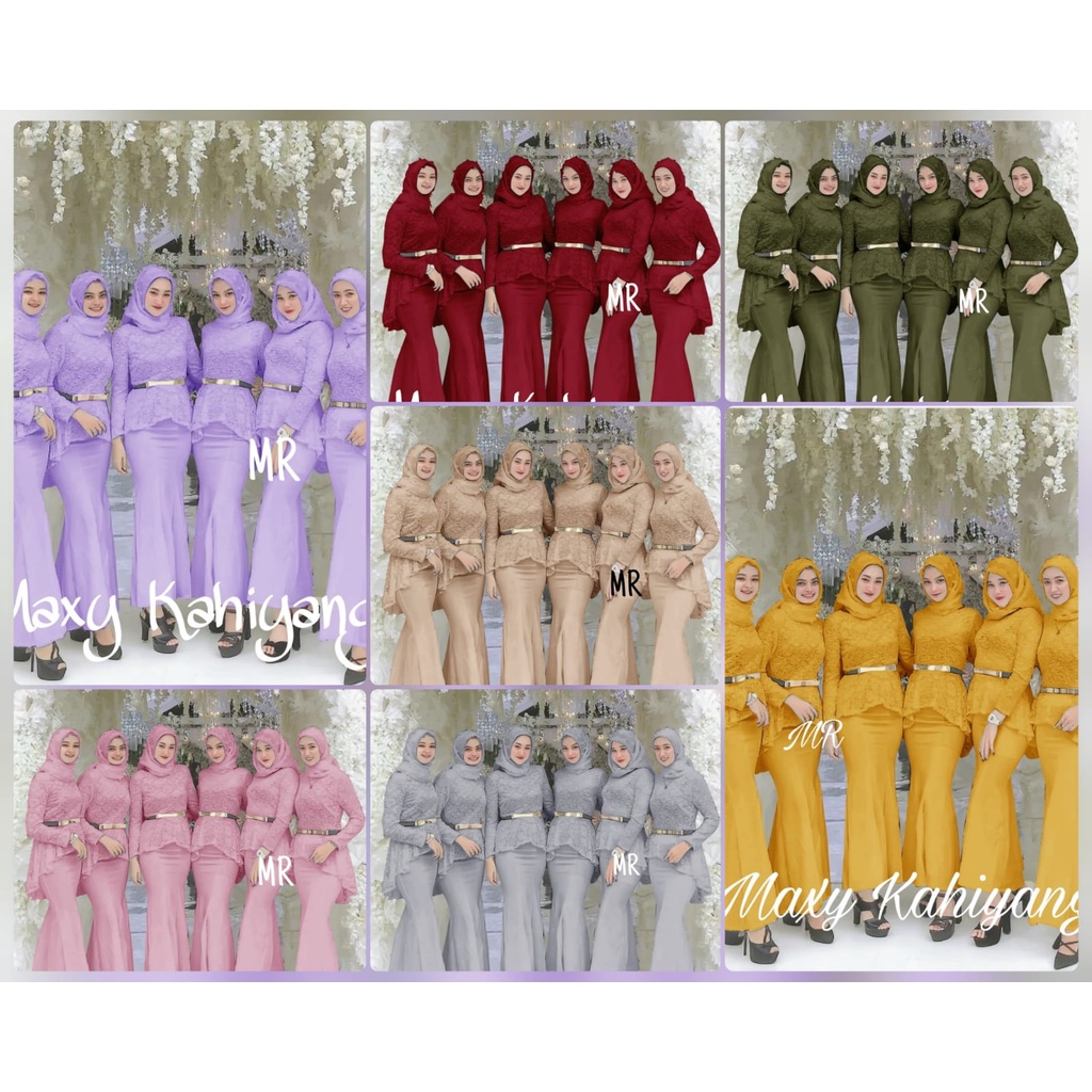 3 VARIAN COUPLE DAN GAMIS MAXY L XL KAHIYANG BRUKAT LAPIS FURING KOMBI MOSCREPE MR ADA VIDEO REAL PICT