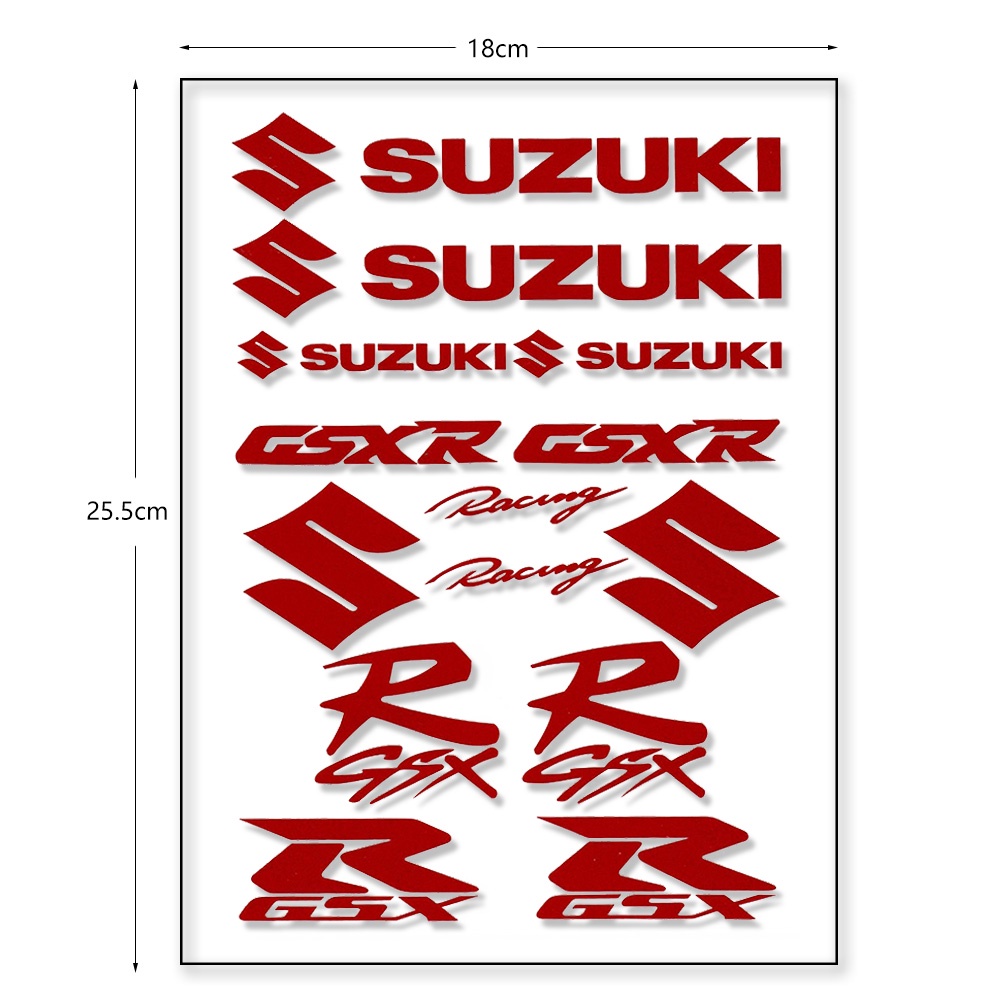 1pc Stiker Logo Suzuki Reflektif Untuk Dekorasi Motor / Mobil 2 Materical