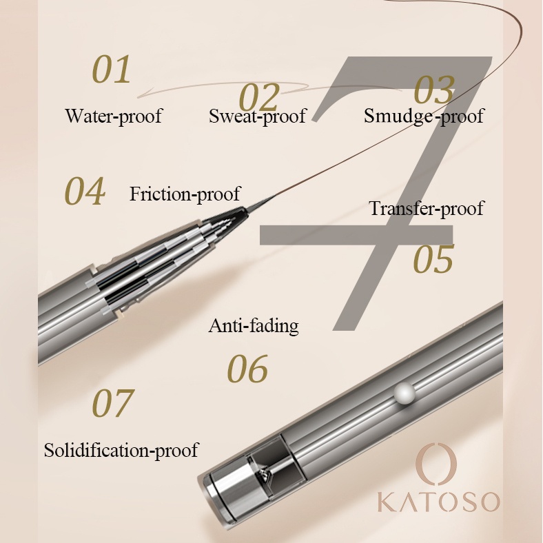 Katoso Liquid Eyeliner Pen Waterproof Pencil Hitam Tahan Lama Dan Anti Air Pensil Cair