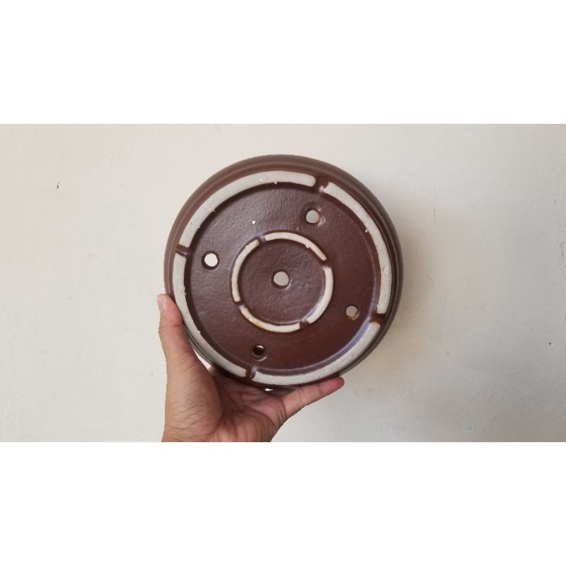 Pot keramik bulat ceper JP072