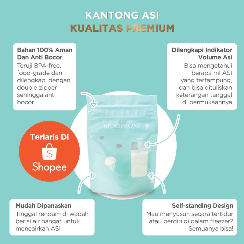 Mooimom - Kantong ASI 120ml / Breastmilk Storage Bags