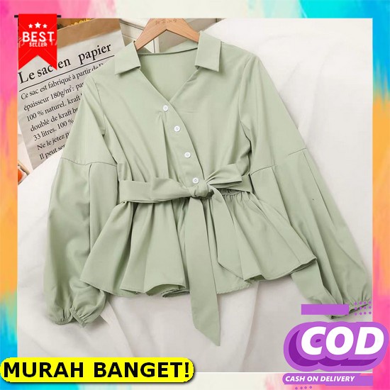 Zaza_Fashion Baju Wanita Terbaru Korean Style 2022 Import Real Pict / Blouse Korea Rieta Promo Termu
