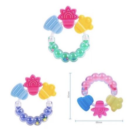 Rattle Teether kerincing gelang Gigitan Bayi dengan Kerincingan theeter gelang