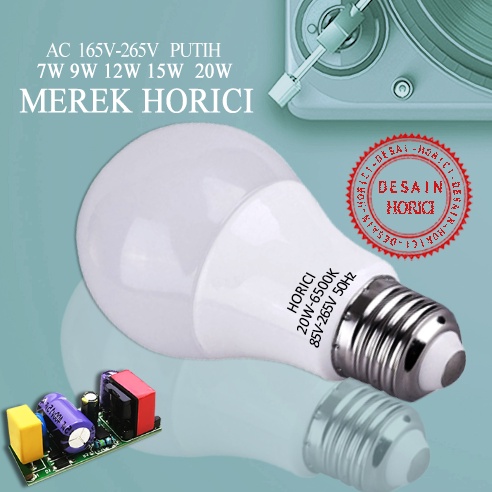 20W 15W 12W 9W 7W  Lampu Bohlam LED Bulb Putih ORI High Quality  E27