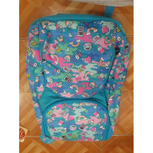 Tas Smiggle Access Bacpack BFF LOVE LOL Blue